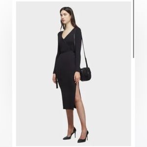 Rudsak fine knit V-neck wrap-effect dress.Size S